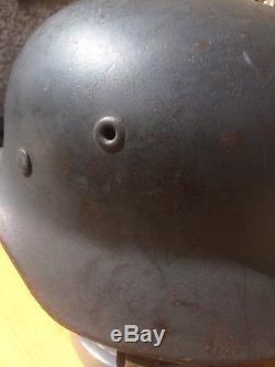 WW2 German Helmet Original With Liner And Chinstrap