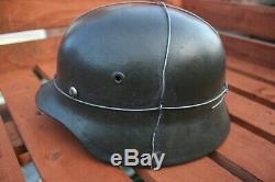 WW2 German Helmet Quist Q68. Original Shell (+ a liner and a strap.)