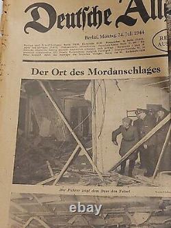 WW2 German July 1944 VALKYRIE Plot Hitler Wolf's Lair ORIGINAL NEWSPAPER WWII