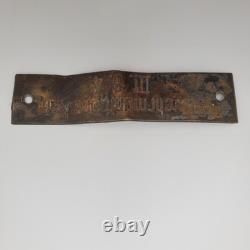 WW2 German Kriegsmarine Gewehrmunitionskammer Brass Sign Plate III 8.4 Original