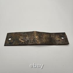 WW2 German Kriegsmarine Gewehrmunitionskammer Brass Sign Plate III 8.4 Original
