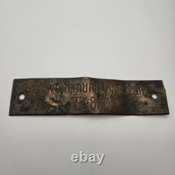 WW2 German Kriegsmarine Gewehrmunitionskammer Brass Sign Plate III 8.4 Original