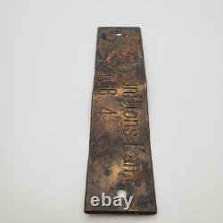 WW2 German Kriegsmarine Gewehrmunitionskammer Brass Sign Plate III 8.4 Original