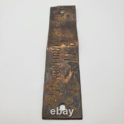WW2 German Kriegsmarine Gewehrmunitionskammer Brass Sign Plate III 8.4 Original