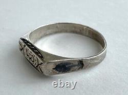 WW2 German LIBYA DAK Afrikakorps Silver Souvenir Ring North Africa Campaign