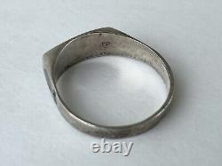 WW2 German LIBYA DAK Afrikakorps Silver Souvenir Ring North Africa Campaign