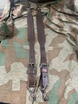 WW2 German Lafette Tripod Leather Carry Slings Strap Original MG 34 42 Wehrmacht