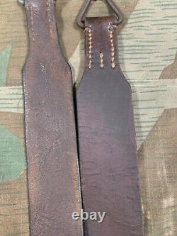 WW2 German Lafette Tripod Leather Carry Slings Strap Original MG 34 42 Wehrmacht