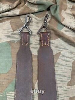 WW2 German Lafette Tripod Leather Carry Slings Strap Original MG 34 42 Wehrmacht