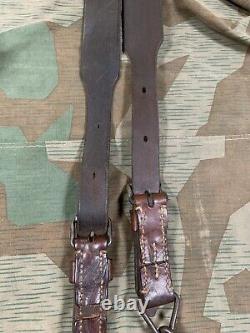WW2 German Lafette Tripod Leather Carry Slings Strap Original MG 34 42 Wehrmacht