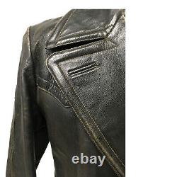 WW2 German Leather Officer Jacket Raka Horsehide TrenchCoat 38 (EU48) Luftwaffe