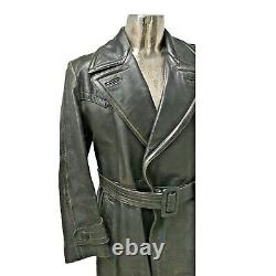 WW2 German Leather Officer Jacket Raka Horsehide TrenchCoat 38 (EU48) Luftwaffe