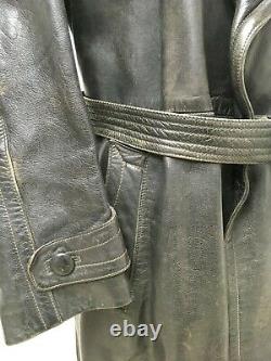 WW2 German Leather Officer Jacket Raka Horsehide TrenchCoat 38 (EU48) Luftwaffe