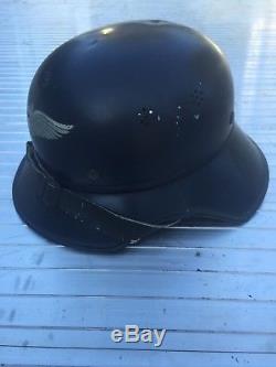 WW2 German Luftschutz Helmet Untouched Original Condition Paint and Decal 98%