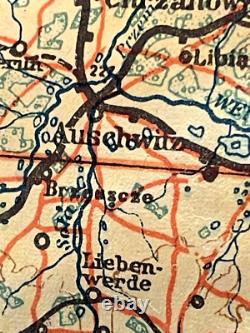 WW2 German Luftwaffe Air Force Pilot's Map Original Poland 1941
