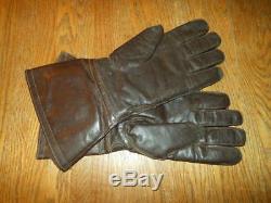 WW2 German Luftwaffe Fliegerhandschuhe Leder Leather Pilot Gloves #2 V. NICE
