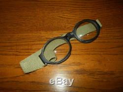 WW2 German Luftwaffe Nitsche u. Gunther SPLINTER PROOF PILOT GOGGLES MINT