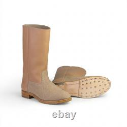 WW2 German M39 Jack Boots Handmade Leather Marching Boots with Hobnails