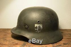 WW2 German M40 SD Heer helmet, NS64 Original