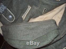 WW2 German M40 uniform kit. Cap, jacket, tunic, trousers with suspenders. Origin