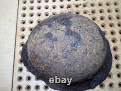 WW2 German M42 Helmet Relic Courland Pocket Uncleaned Paint Remains #147