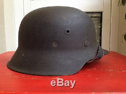 WW2 German M42 ND Heer Helmet Named and Original