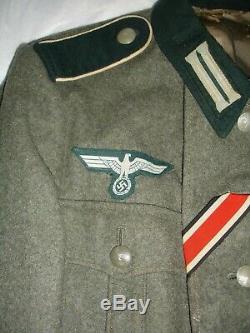 WW2 German M43 tunic period modified by NCO ORIGINAL and GENUINE everything