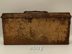 WW2 German MG34 MG42 Metal Tan Ammo Box Wehrmacht LW Original Relic Barn find