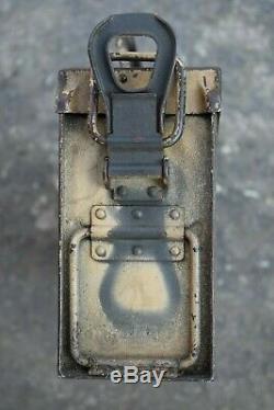 WW2 German MG34 MG42 Tan Camo P Tin Oil Set Original Petroleumkasten DAK WWII