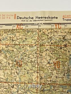 WW2 German Map Captured By US Intelligence Division April 1945 Russia Sector