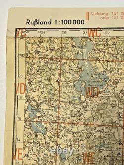 WW2 German Map Captured By US Intelligence Division April 1945 Russia Sector