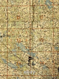 WW2 German Map Captured By US Intelligence Division April 1945 Russia Sector