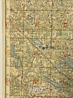 WW2 German Map Captured By US Intelligence Division April 1945 Russia Sector