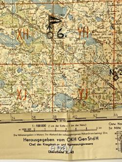 WW2 German Map Captured By US Intelligence Division April 1945 Russia Sector