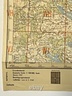 WW2 German Map Captured By US Intelligence Division April 1945 Russia Sector
