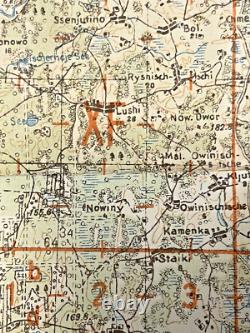 WW2 German Map Captured By US Intelligence Division April 1945 Russia Sector