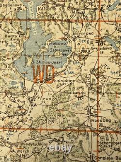 WW2 German Map Captured By US Intelligence Division April 1945 Russia Sector
