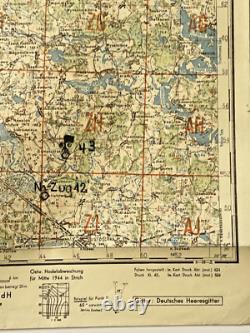 WW2 German Map Captured By US Intelligence Division April 1945 Russia Sector