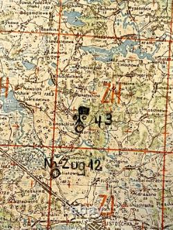 WW2 German Map Captured By US Intelligence Division April 1945 Russia Sector