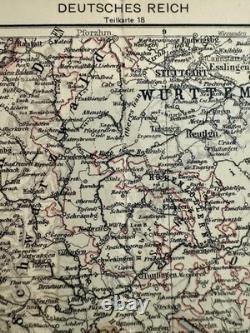 WW2 German Map Rare Original'DEUTSCHES REICH