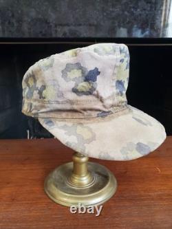WW2 German, Oak Leaf A Pattern Reversible Camouflage Field Cap Einheitsfeldmütze