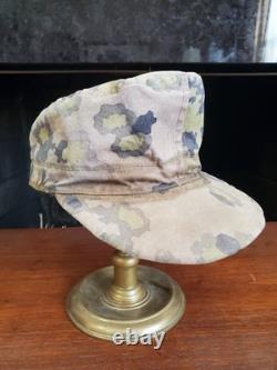 WW2 German, Oak Leaf A Pattern Reversible Camouflage Field Cap Einheitsfeldmütze