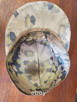 WW2 German, Oak Leaf A Pattern Reversible Camouflage Field Cap Einheitsfeldmütze