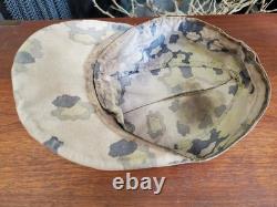 WW2 German, Oak Leaf A Pattern Reversible Camouflage Field Cap Einheitsfeldmütze