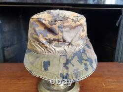 WW2 German, Oak Leaf A Pattern Reversible Camouflage Field Cap Einheitsfeldmütze