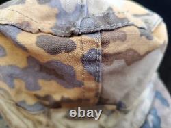 WW2 German, Oak Leaf A Pattern Reversible Camouflage Field Cap Einheitsfeldmütze