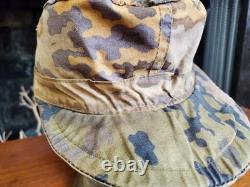 WW2 German, Oak Leaf A Pattern Reversible Camouflage Field Cap Einheitsfeldmütze