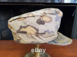 WW2 German, Oak Leaf A Pattern Reversible Camouflage Field Cap Einheitsfeldmütze
