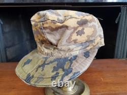 WW2 German, Oak Leaf A Pattern Reversible Camouflage Field Cap Einheitsfeldmütze