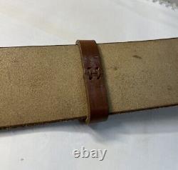 WW2 German Officer Leather Belt 1942 Berlin Wehrmacht Heer Luftwaffe WWII